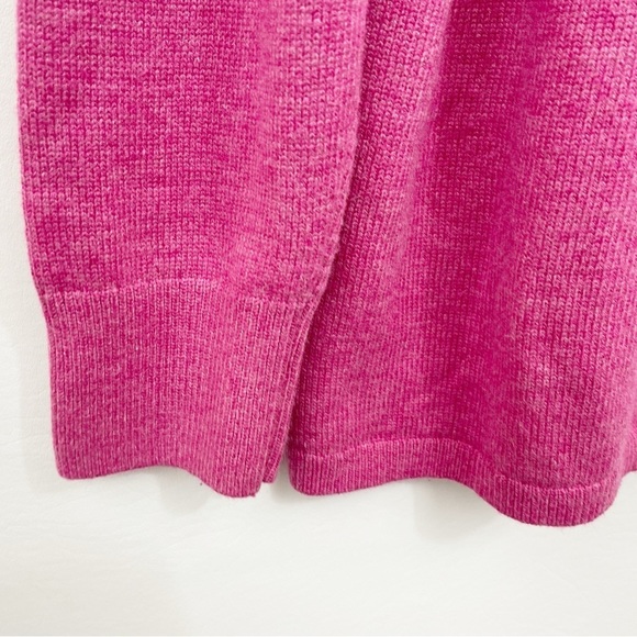 Chico's 2 Large Wool Blend Sweater Pink Peace Love Chic Crew Neck - Picture 3 of 6